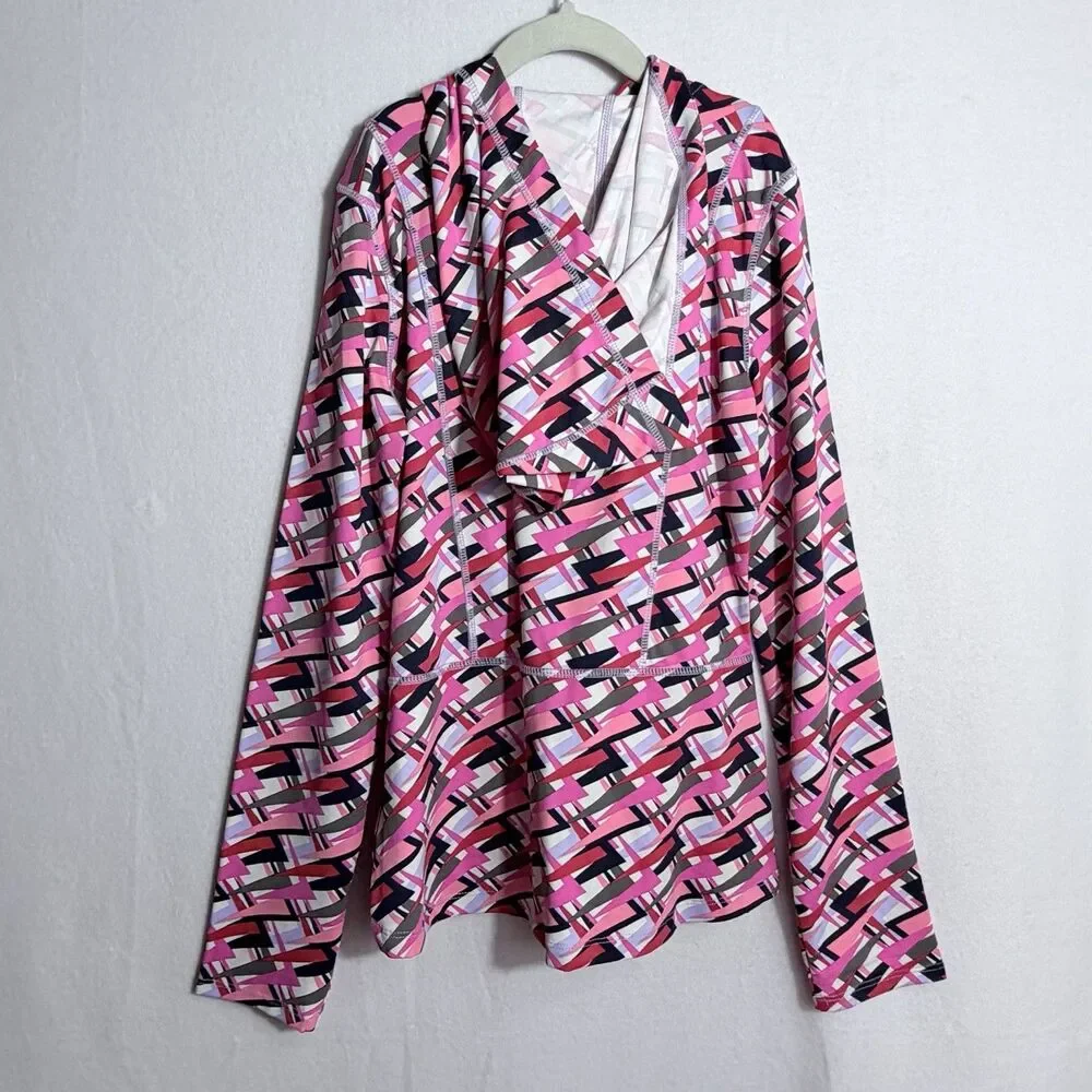 NEW American Girl Feeling Fierce Print Zip Up Hooded Jacket Size M 10-12